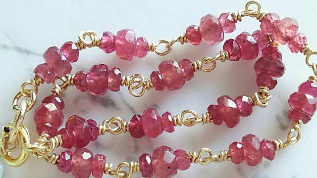 14kgf*ルビーとアクアマリンのブレスレット* 19010 < 女性アクセサリー/時計 14kgf*ルビーとアクアマリンのブレスレット* 19010 < 女性アクセサリー/時計の