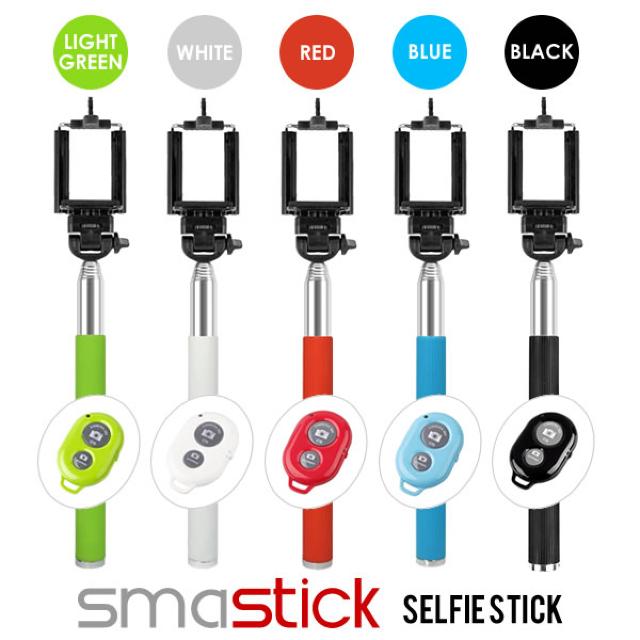 《New》リモコン付・iPhone.スマホ.デジカメ対応★スマホスティック/自撮り棒【ホワイト】 < 家電/AV  《New》リモコン付・iPhone.スマホ.デジカメ対応★スマホスティック/自撮り棒【ホワイト】 < 家電/AVの