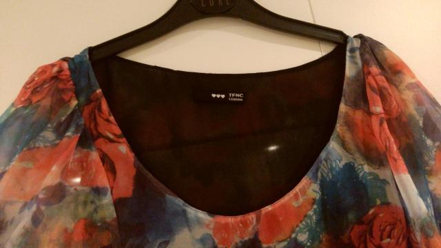 ピンクブルー花柄チュニック Mサイズ < 女性ファッション  ピンクブルー花柄チュニック Mサイズ < 女性ファッションの