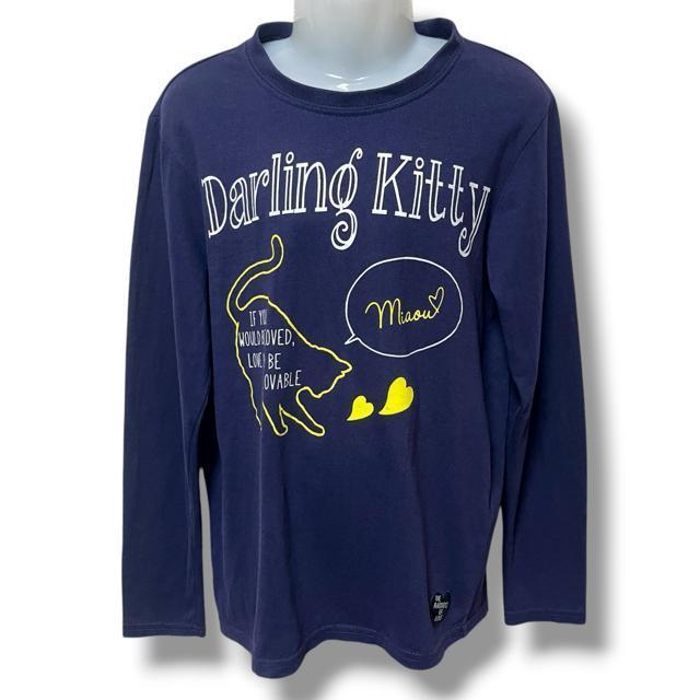 【MOVEN PICK/130】猫ちゃんロゴプリントロンT < キッズ/ベビー 【MOVEN PICK/130】猫ちゃんロゴプリントロンT < キッズ/ベビーの