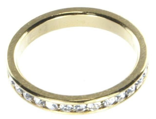 ラインストーンエタニティリング ゴールド 11号 指輪 キラキラ ファッションリング 普段使い 休日 デート 石 綺麗 < 女性アクセサリー/時計  ラインストーンエタニティリング ゴールド 11号 指輪 キラキラ ファッションリング 普段使い 休日 デート 石 綺麗 < 女性アクセサリー/時計の