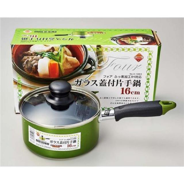 パール金属 片手鍋 16cm ガラス鍋蓋付 < インテリア/ライフ  パール金属 片手鍋 16cm ガラス鍋蓋付 < インテリア/ライフの