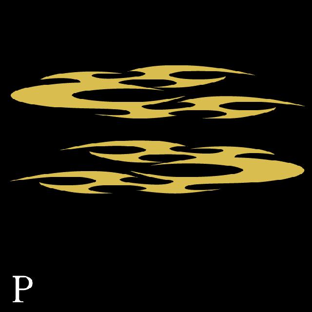 ファイヤーパターンステッカー P 50センチ 2枚組 < 自動車/バイク ファイヤーパターンステッカー P 50センチ 2枚組 < 自動車/バイク