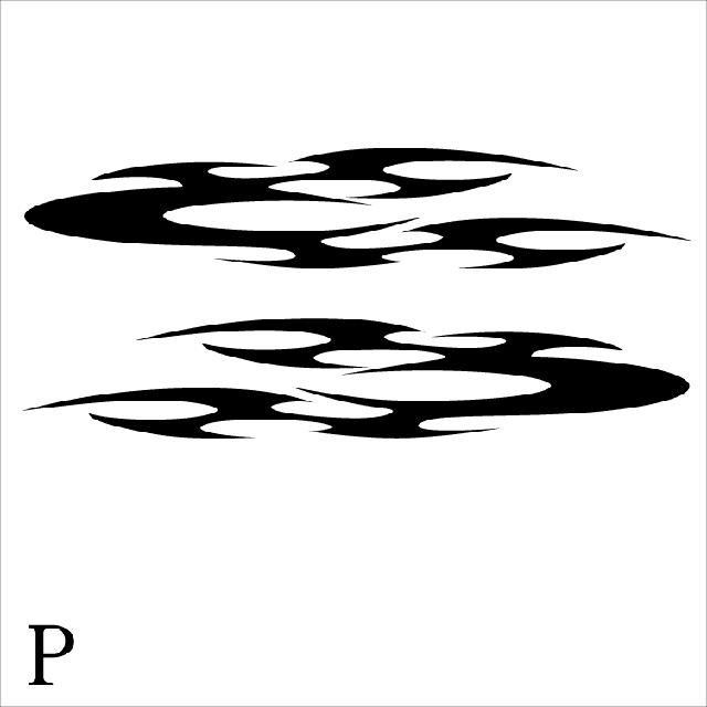 ファイヤーパターンステッカー P 50センチ 2枚組 < 自動車/バイク ファイヤーパターンステッカー P 50センチ 2枚組 < 自動車/バイク