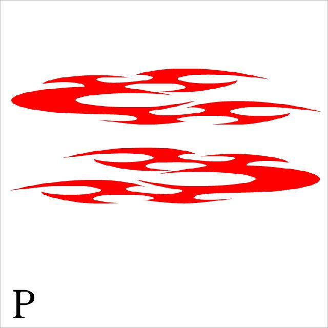 ファイヤーパターンステッカー P 50センチ 2枚組 < 自動車/バイク ファイヤーパターンステッカー P 50センチ 2枚組 < 自動車/バイク