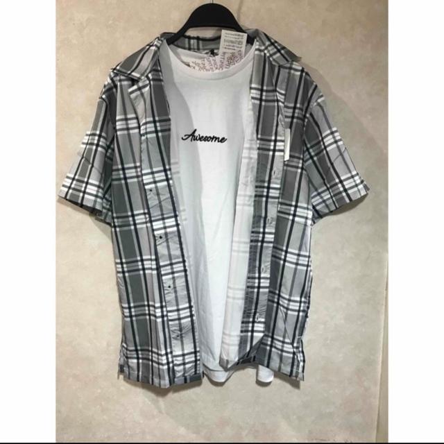 新品タグ付き 2way  トップス シャツ 2枚セット M < 男性ファッション  新品タグ付き 2way  トップス シャツ 2枚セット M < 男性ファッションの