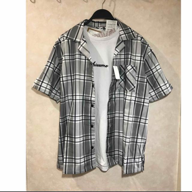 新品タグ付き 2way  トップス シャツ 2枚セット M < 男性ファッション  新品タグ付き 2way  トップス シャツ 2枚セット M < 男性ファッションの