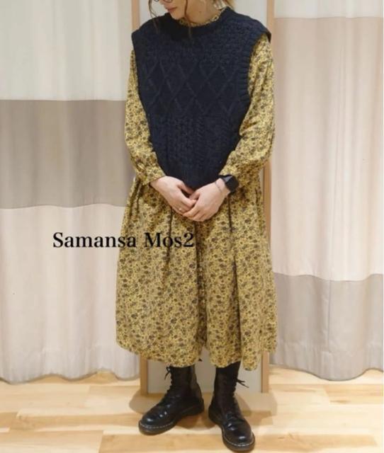 新品 Samansa Mos2柄アソートシャツワンピース < 女性ファッション  新品 Samansa Mos2柄アソートシャツワンピース < 女性ファッションの