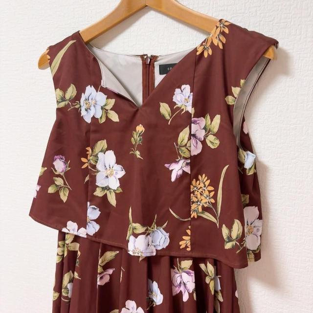 ◆SPIRALGIRL/スパイラルガール◆花柄ミニワンピース★ブラウンF*秋コーデ♪美品 < ブランド  ◆SPIRALGIRL/スパイラルガール◆花柄ミニワンピース★ブラウンF*秋コーデ♪美品 < ブランドの