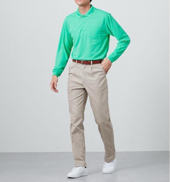 LLサイズ!高貴紳士的!ブランド品!gIImmer!UVカット!吸汗速乾!メッシュ素材!胸ポケット付き!長袖ポロシャツ!新品! < 男性ファッション LLサイズ!高貴紳士的!ブランド品!gIImmer!UVカット!吸汗速乾!メッシュ素材!胸ポケット付き!長袖ポロシャツ!新品! < 男性ファッションの