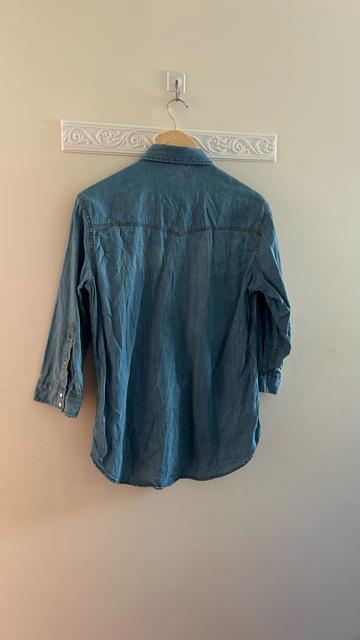 ブラウニースタンダード デニムシャツ 七分袖 羽織りにも M < 女性ファッション ブラウニースタンダード デニムシャツ 七分袖 羽織りにも M < 女性ファッションの