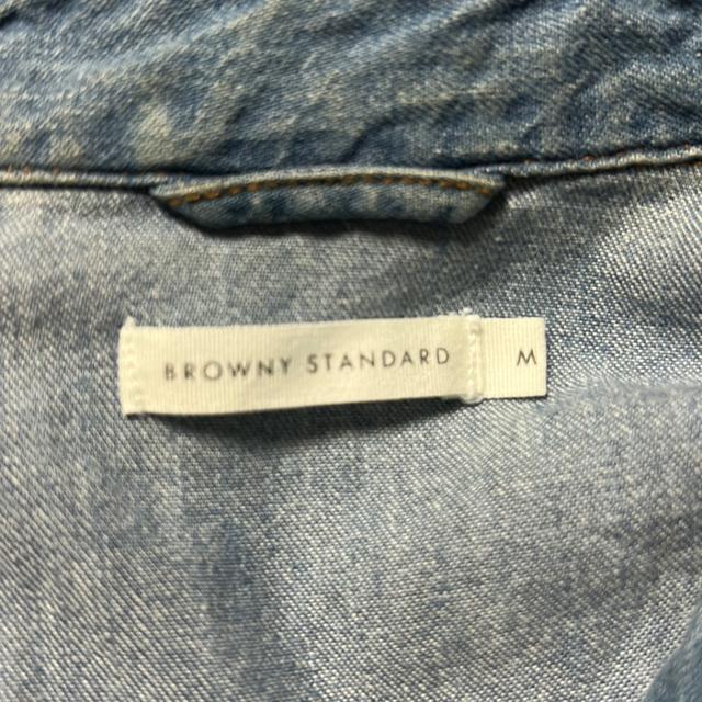 ブラウニースタンダード デニムシャツ 七分袖 羽織りにも M < 女性ファッション ブラウニースタンダード デニムシャツ 七分袖 羽織りにも M < 女性ファッションの