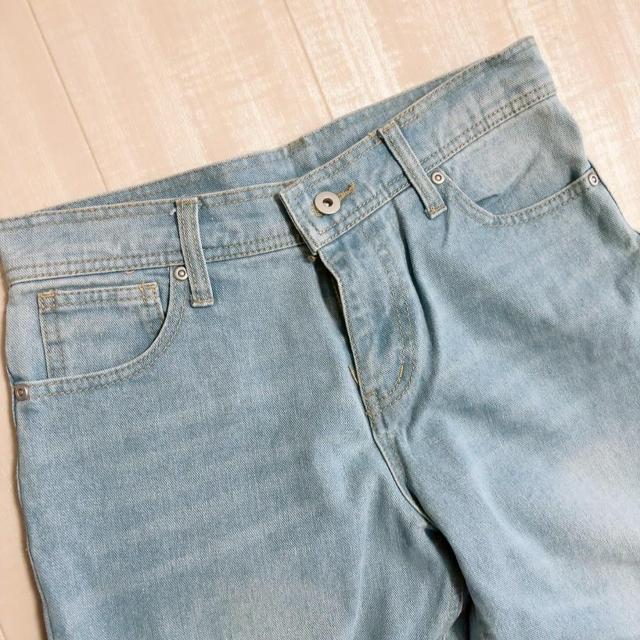 ◆ダメージストレートデニム/ダメージワイドデニム◆美シルエット★シンプルコーデ美品♪ < 女性ファッション ◆ダメージストレートデニム/ダメージワイドデニム◆美シルエット★シンプルコーデ美品♪ < 女性ファッションの