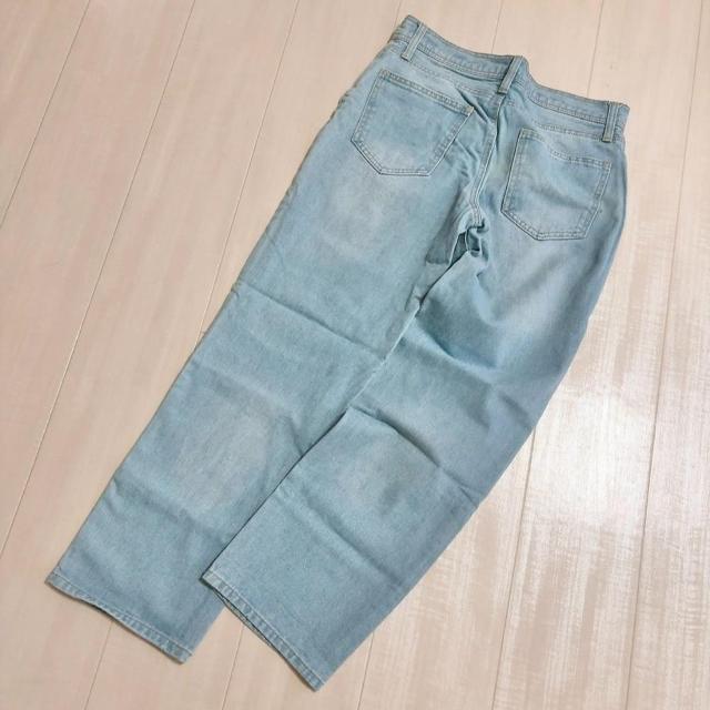 ◆ダメージストレートデニム/ダメージワイドデニム◆美シルエット★シンプルコーデ美品♪ < 女性ファッション ◆ダメージストレートデニム/ダメージワイドデニム◆美シルエット★シンプルコーデ美品♪ < 女性ファッションの