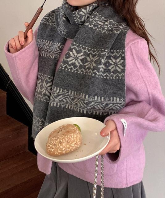送料無料 新品 ノルディック柄ニットマフラー 肩掛け秋冬 < 女性ファッション 送料無料 新品 ノルディック柄ニットマフラー 肩掛け秋冬 < 女性ファッションの