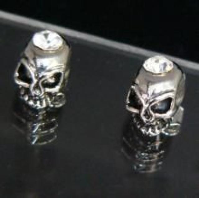 最高級.存在感【プラチナ】クリアストーンスカル ピアス < 男性アクセサリー/時計 最高級.存在感【プラチナ】クリアストーンスカル ピアス < 男性アクセサリー/時計の