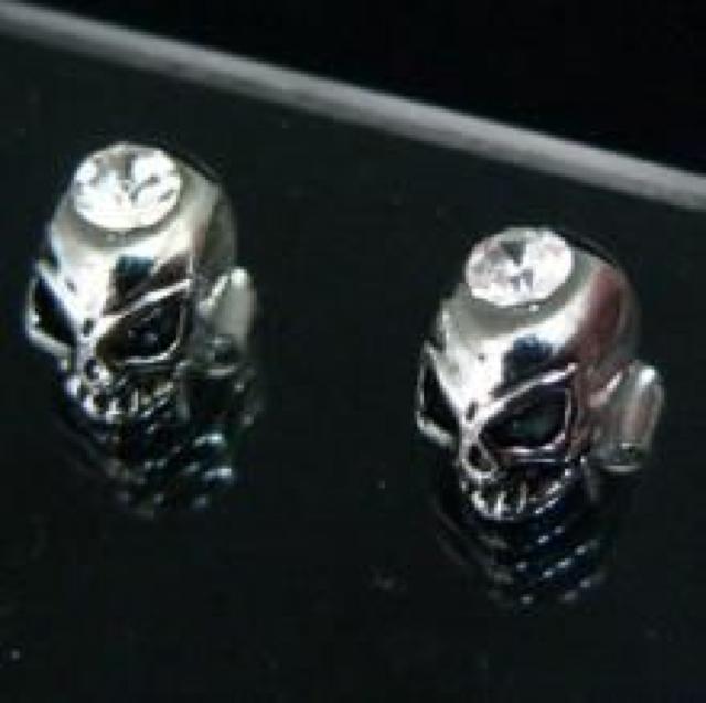 最高級.存在感【プラチナ】クリアストーンスカル ピアス < 男性アクセサリー/時計 最高級.存在感【プラチナ】クリアストーンスカル ピアス < 男性アクセサリー/時計の