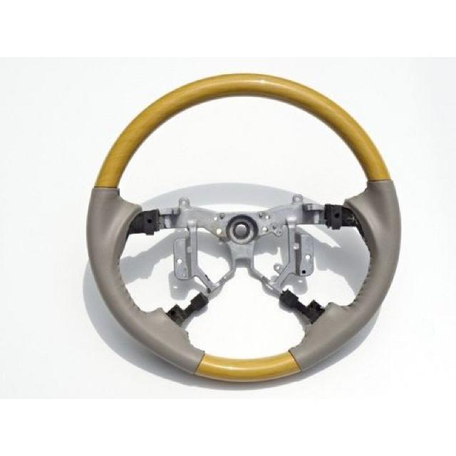 トヨタ 黄木目 イエローウッドxグレーレザー ステアリング エスティマ ACR50 < 自動車/バイク トヨタ 黄木目 イエローウッドxグレーレザー ステアリング エスティマ ACR50 < 自動車/バイク