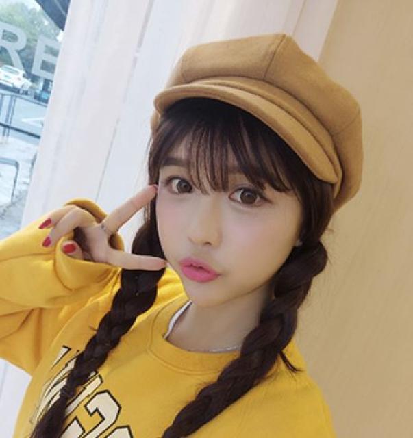 送料無料 レディース 帽子 フエルト 無地 キャスケット ブラウン < 女性ファッション  送料無料 レディース 帽子 フエルト 無地 キャスケット ブラウン  < 女性ファッションの