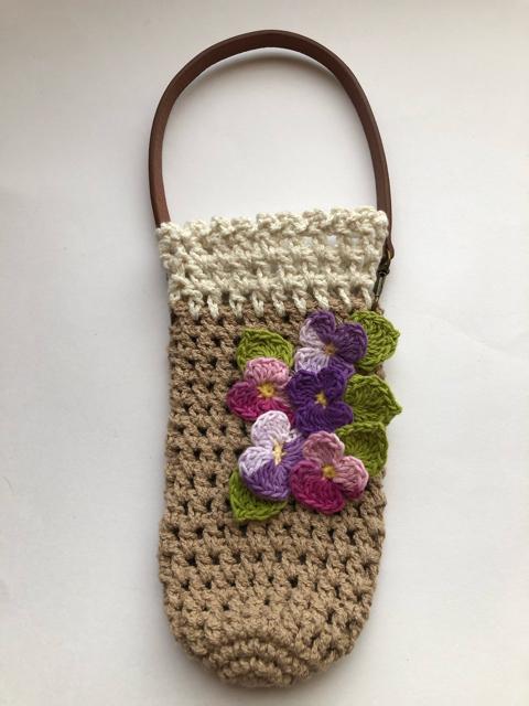 ハンドメイド ポーチ すみれがいっぱい♪ コットン < 女性ファッション  ハンドメイド ポーチ すみれがいっぱい♪ コットン < 女性ファッションの