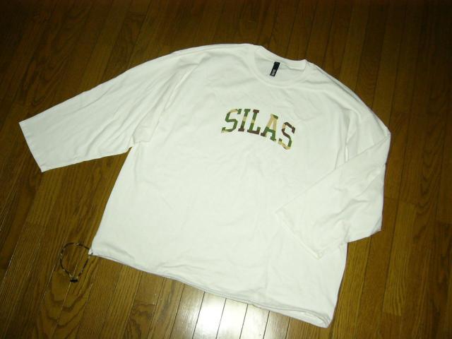 SILAS サイラス カットソー XL白 迷彩ロゴLOGO ロンTシャツ DRAWCORD HEM LS TEE ビッグシルエット < ブランド  SILAS サイラス カットソー XL白 迷彩ロゴLOGO ロンTシャツ DRAWCORD HEM LS TEE ビッグシルエット < ブランドの
