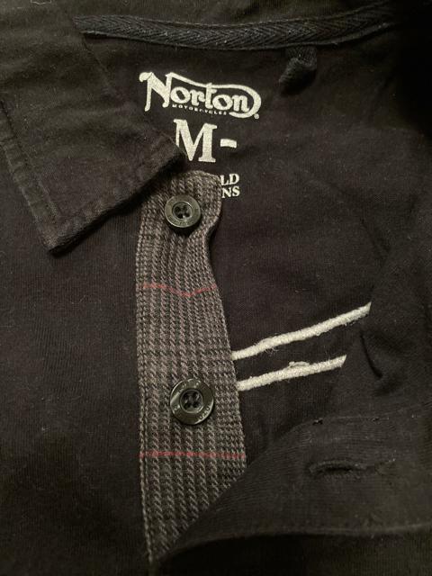 NORTON ノートン ポロシャツ プリント 刺繍 メンズ 古着 ブラック バイカー アメカジ  < 男性ファッション  NORTON ノートン ポロシャツ プリント 刺繍 メンズ 古着 ブラック バイカー アメカジ  < 男性ファッションの