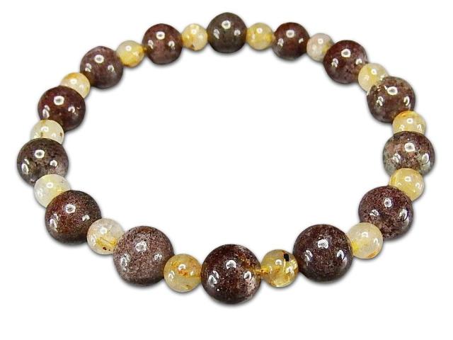 金運仕事運レッドガーデンクォーツ8mm強ゴールドルチルクォーツ天然石ブレスレット < 女性アクセサリー/時計  金運仕事運レッドガーデンクォーツ8mm強ゴールドルチルクォーツ天然石ブレスレット  < 女性アクセサリー/時計の