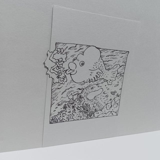 オリジナルイラスト 手描きイラスト ぐェぐェぐェ お魚くん モノクロ アート ハンドメイド 絵 原画 自作 アナログ インテリア < アニメ/コミック/キャラクター  オリジナルイラスト 手描きイラスト ぐェぐェぐェ お魚くん モノクロ アート ハンドメイド 絵 原画 自作 アナログ インテリア < アニメ/コミック/キャラクターの
