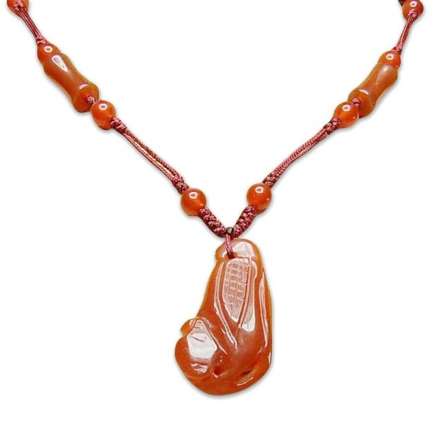 一点物カーネリアン如意トウモロコシ手彫りペンダント天然石ネックレス < 女性アクセサリー/時計  一点物カーネリアン如意トウモロコシ手彫りペンダント天然石ネックレス  < 女性アクセサリー/時計の