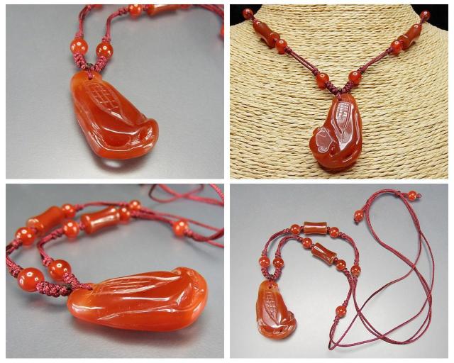 一点物カーネリアン如意トウモロコシ手彫りペンダント天然石ネックレス < 女性アクセサリー/時計  一点物カーネリアン如意トウモロコシ手彫りペンダント天然石ネックレス < 女性アクセサリー/時計の