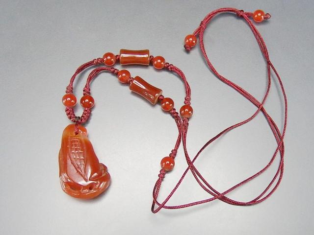 一点物カーネリアン如意トウモロコシ手彫りペンダント天然石ネックレス < 女性アクセサリー/時計  一点物カーネリアン如意トウモロコシ手彫りペンダント天然石ネックレス < 女性アクセサリー/時計の