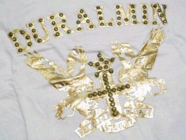 《New》ロック&モード系★ストール付・ゴールドワッペン*スタッズ(イーグル)ロンT<ホワイトM> < 男性ファッション  《New》ロック&モード系★ストール付・ゴールドワッペン*スタッズ(イーグル)ロンT<ホワイトM> < 男性ファッションの