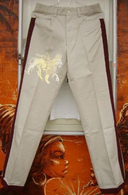 Jah Lion サイド ライン パンツ ライオン ラスタ レゲエ < 男性ファッション Jah Lion サイド ライン パンツ ライオン ラスタ レゲエ < 男性ファッションの