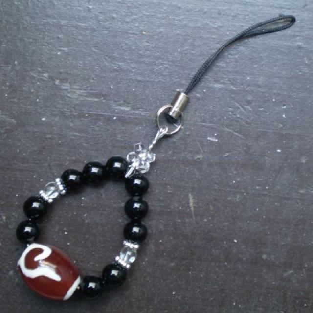 *如意天珠*オニキスx水晶ストラップ < 家電/AV *如意天珠*オニキスx水晶ストラップ < 家電/AVの