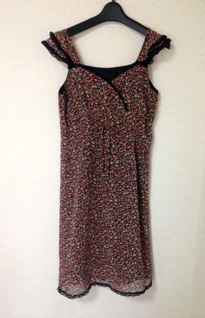 可愛い♪花柄 シフォン キャップスリーブ ワンピース 9AR < 女性ファッション  可愛い♪花柄 シフォン キャップスリーブ ワンピース 9AR  < 女性ファッションの