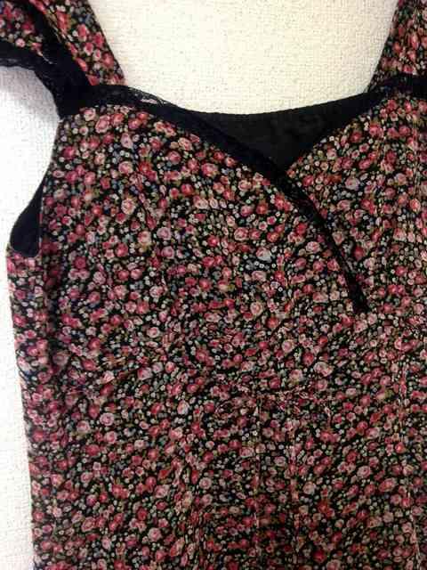 可愛い♪花柄 シフォン キャップスリーブ ワンピース 9AR < 女性ファッション  可愛い♪花柄 シフォン キャップスリーブ ワンピース 9AR < 女性ファッションの