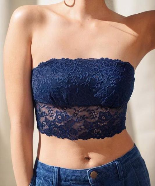 丸井購入●2weyカップ付き スカラップレースハーフトップス●M●クロップド丈 ベアトップ ナイトブラ●総レース くすみピンク < 女性ファッション  丸井購入●2weyカップ付き スカラップレースハーフトップス●M●クロップド丈 ベアトップ ナイトブラ●総レース くすみピンク < 女性ファッションの