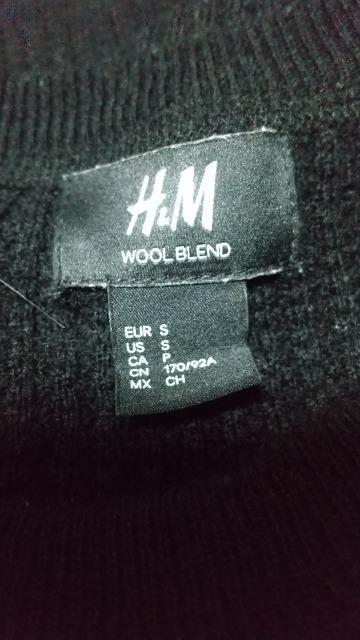 H&M★黒のセーター★CN(S)サイズ < 男性ファッション  H&M★黒のセーター★CN(S)サイズ < 男性ファッションの