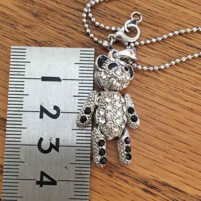 パンダちゃんネックレス キラキラパンダ ネックレス シルバーカラー < 女性アクセサリー/時計  パンダちゃんネックレス キラキラパンダ ネックレス シルバーカラー < 女性アクセサリー/時計の