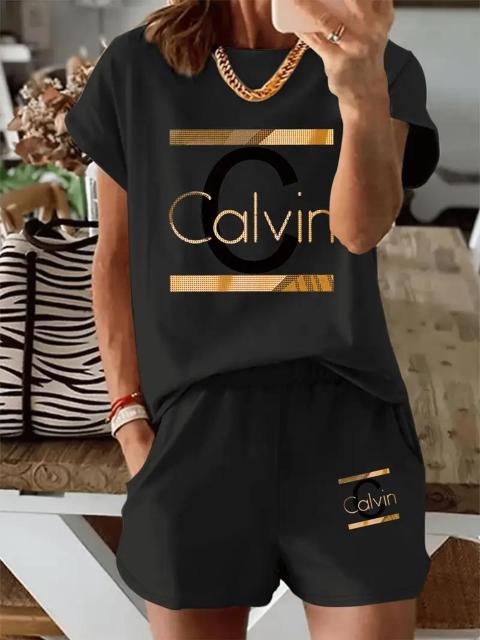 超お買い得1690円★プリント半袖トップと伸縮性のあるウエストポケットショーツ女性用2ピースセット USAサイズS(日本サイズL) < 女性ファッション  超お買い得1690円★プリント半袖トップと伸縮性のあるウエストポケットショーツ女性用2ピースセット USAサイズS(日本サイズL)  < 女性ファッションの