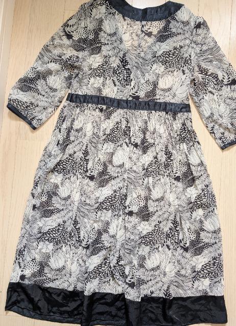 M★after all★サテン×シフォンワンピース★美品★送料無料 < 女性ファッション  M★after all★サテン×シフォンワンピース★美品★送料無料 < 女性ファッションの