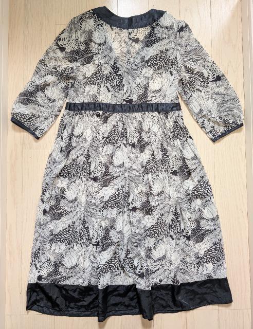 M★after all★サテン×シフォンワンピース★美品★送料無料 < 女性ファッション  M★after all★サテン×シフォンワンピース★美品★送料無料 < 女性ファッションの