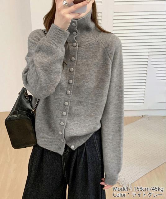 送料無料 新品 くるみボタンハイネックニットカーディガン < 女性ファッション 送料無料 新品 くるみボタンハイネックニットカーディガン < 女性ファッションの
