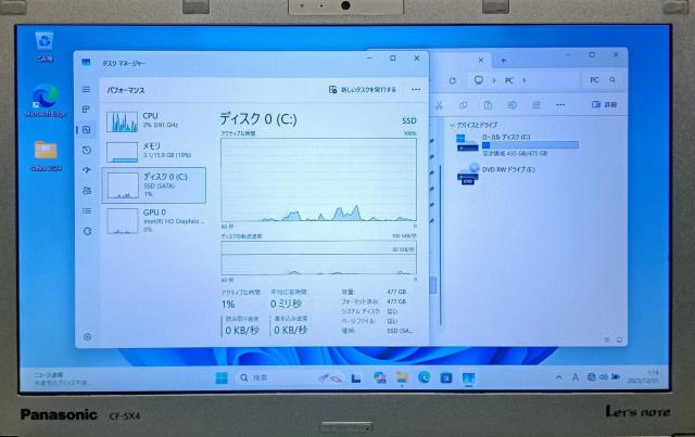Panasonic Let'snote Corei7 ������16GB SSD512GB Web�J���� DVD Windows11 �� PC�{��/���Ӌ@��� 