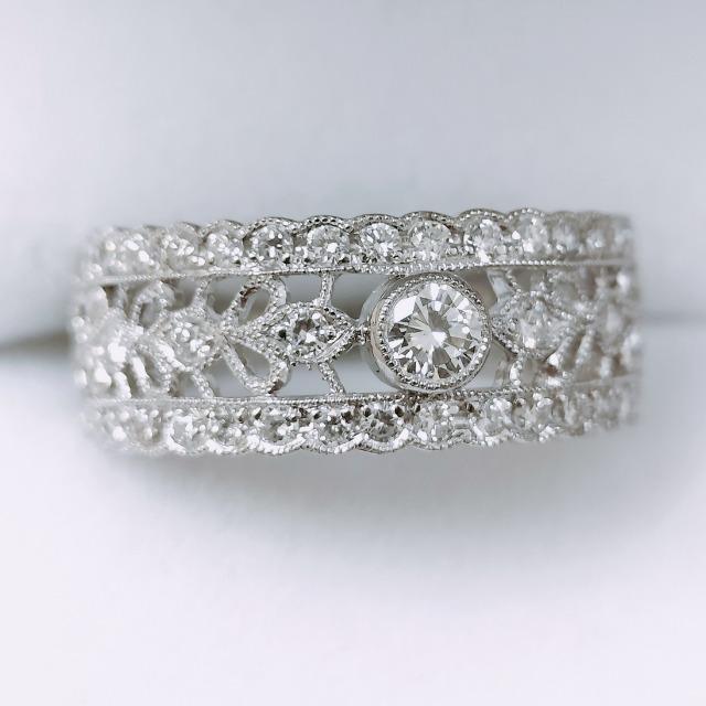 �_�C�������h ���[�X�� �~���ł� �����O Pt950 0.54ct 5.9g �� �����A�N�Z�T���[/���v�� 