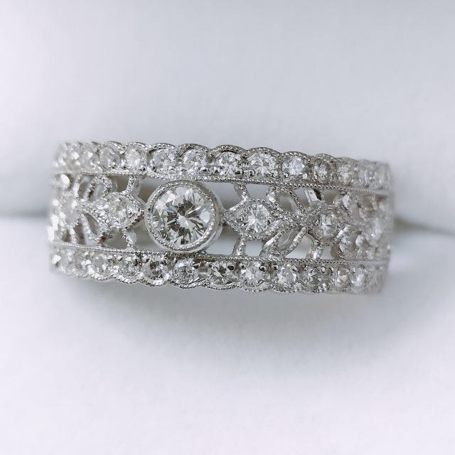 �_�C�������h ���[�X�� �~���ł� �����O Pt950 0.54ct 5.9g �� �����A�N�Z�T���[/���v�� 