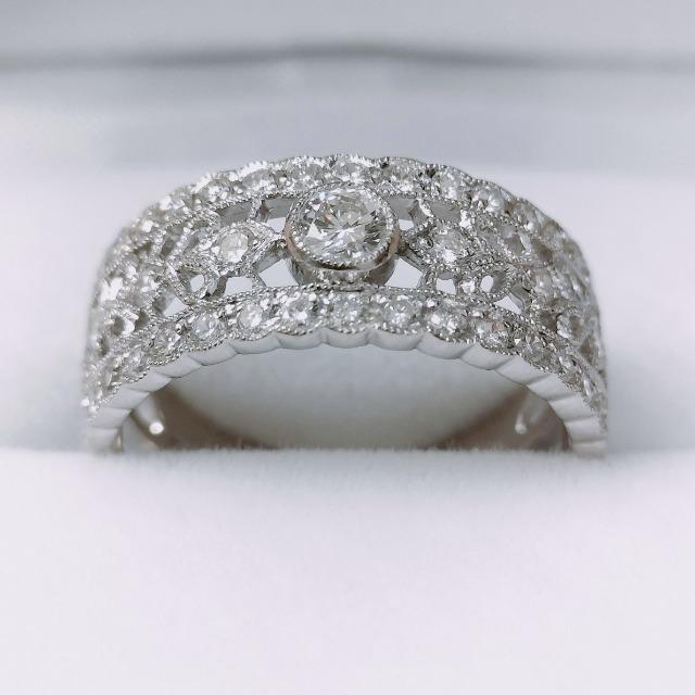 �_�C�������h ���[�X�� �~���ł� �����O Pt950 0.54ct 5.9g �� �����A�N�Z�T���[/���v�� 