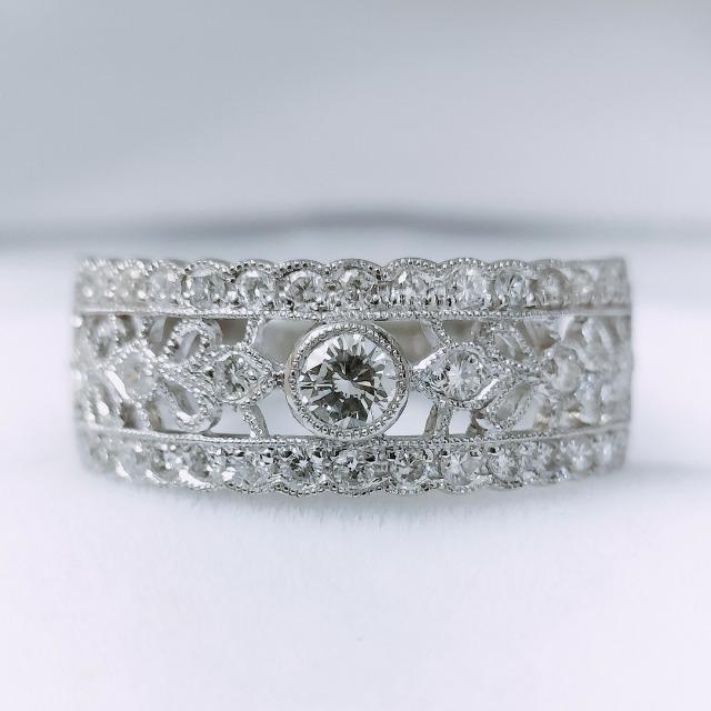 �_�C�������h ���[�X�� �~���ł� �����O Pt950 0.54ct 5.9g �� �����A�N�Z�T���[/���v�� 