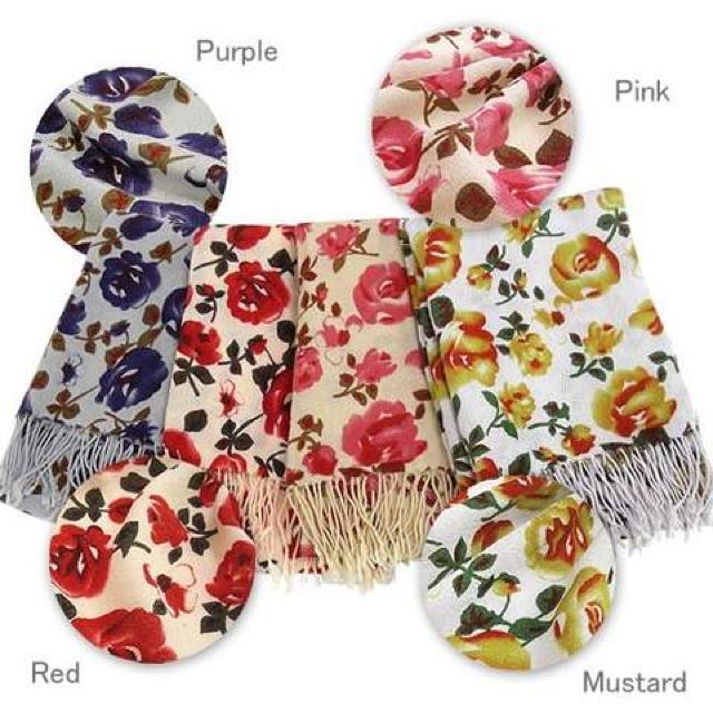 ガーデンプリントストール マスタード★新品 < 女性ファッション ガーデンプリントストール マスタード★新品 < 女性ファッションの