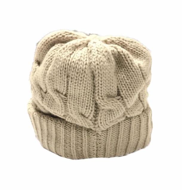 キャスケット帽子〓ツバ付きニット帽〓ベージュ〓美品〓 < 女性ファッション キャスケット帽子〓ツバ付きニット帽〓ベージュ〓美品〓 < 女性ファッションの